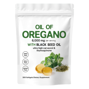 Factory Wholesale Antioxidant & Immune Support Plant Extract Supplement 6000 mg Oregano Oil with Black Seed Oil