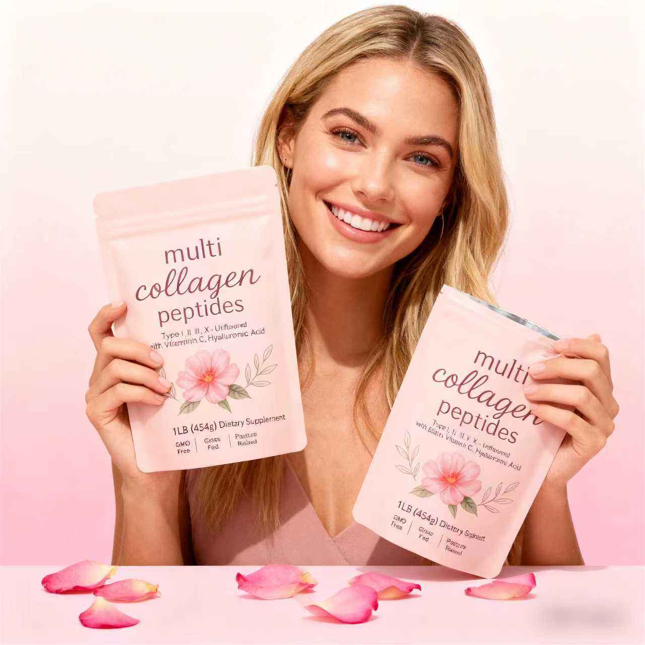 主图_02 READY TO SHIP Multi Collagen Supplement Powder Support Custom Dietary Supplement Hyaluronic Acid Vitamin C Kollagen Collagen Powder - 图片 7