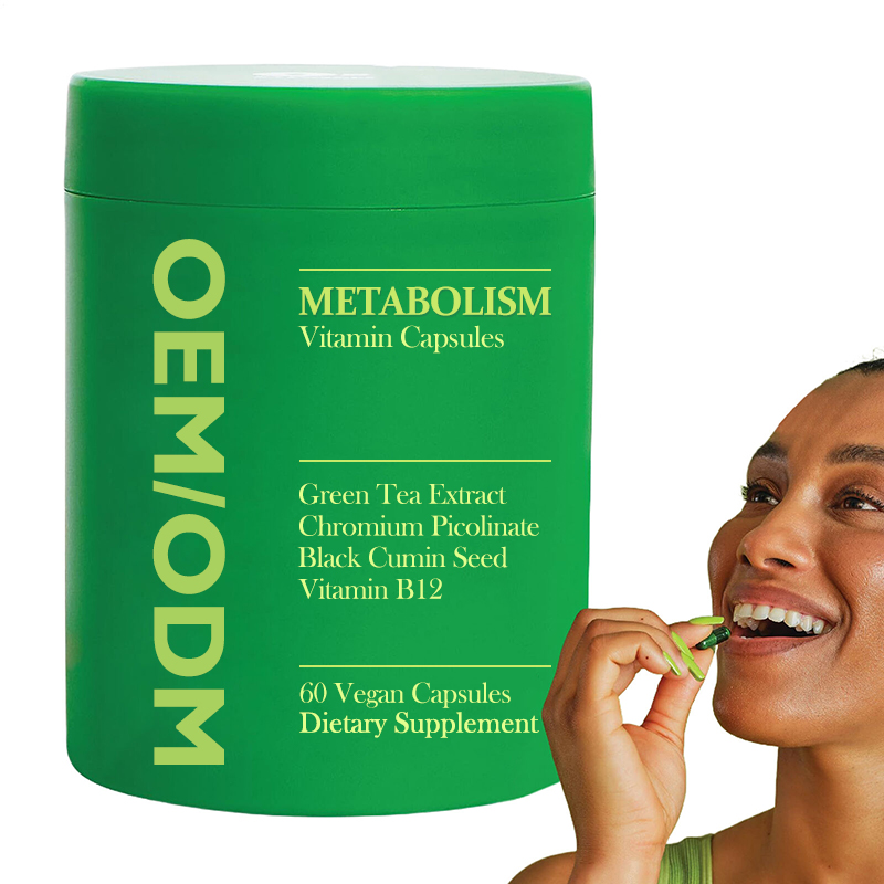 描述图_01 Factory Wholesale Herbal Supplements 60-Capsule Metabolism Capsules Vitamin B12 Chromium Black Cumin for Adults Immune Support - 图片 3