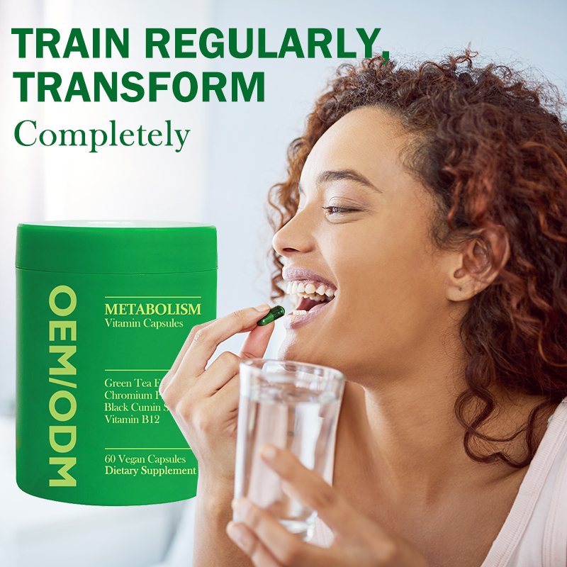 描述图_04 Factory Wholesale Herbal Supplements 60-Capsule Metabolism Capsules Vitamin B12 Chromium Black Cumin for Adults Immune Support - 图片 6