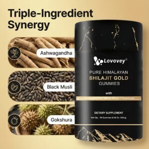 shilajit gummies with black seed oil – 60 gummies for energy, immunity & brain support