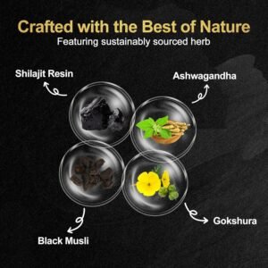 pure himalayan shilajit gold gummies – 3000 mg, 60 gummies for energy, immunity & wellness