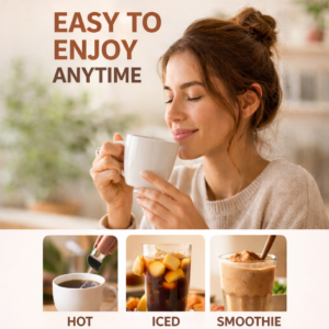 mushroom coffee – functional drink mix for focus & energy – 6.35 oz