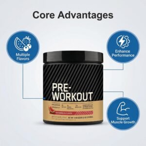 gold standard pre workout – watermelon flavor, boost strength, energy & endurance – 30 servings