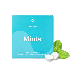 peppermint mints | 54 pieces, fresh breath support, 6 pack portable tablets