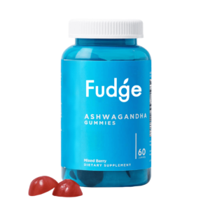 fudgé ashwagandha gummies – mixed berry flavor, stress relief & mood support – 60 gummies