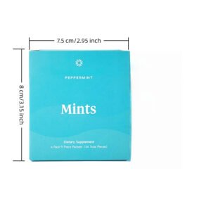 peppermint mints | 54 pieces, fresh breath support, 6 pack portable tablets