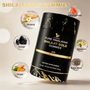 shilajit gummies with black seed oil – 60 gummies for energy, immunity & brain support