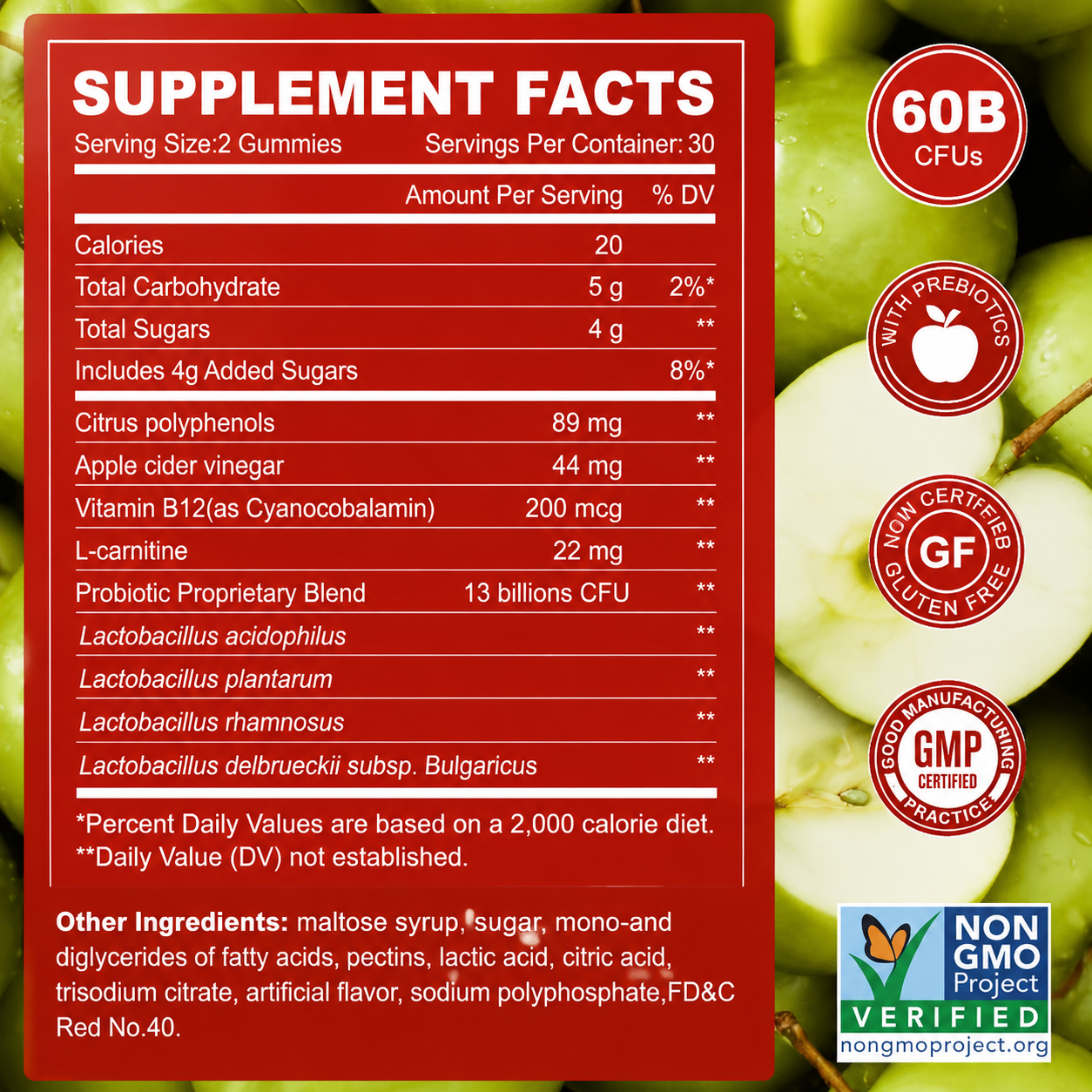 Apple Cider Vinegar Gummies – Vitamin B9 & B12 | Honson Global GUMMIES
