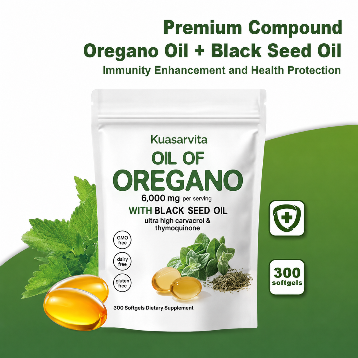 Oregano Oil & Black Seed Oil Softgels – 2-in-1 | Honson Global SOFTGELS