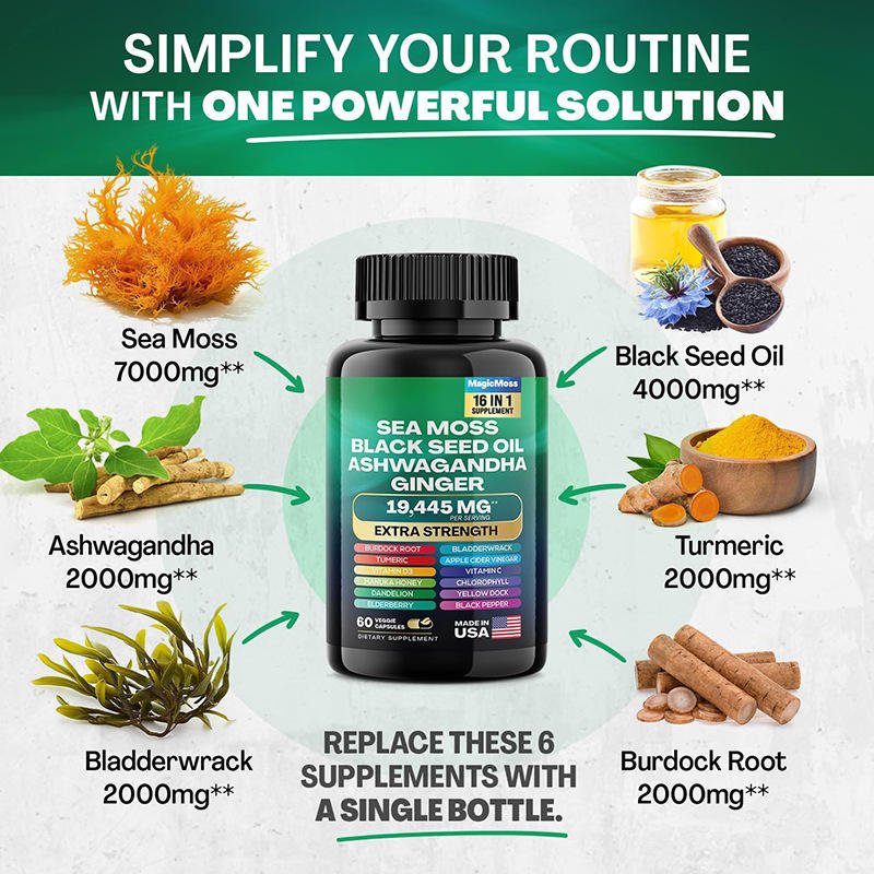 Sea Moss Capsules – 12-in-1 Men’s Complex | Honson Global CAPSULES