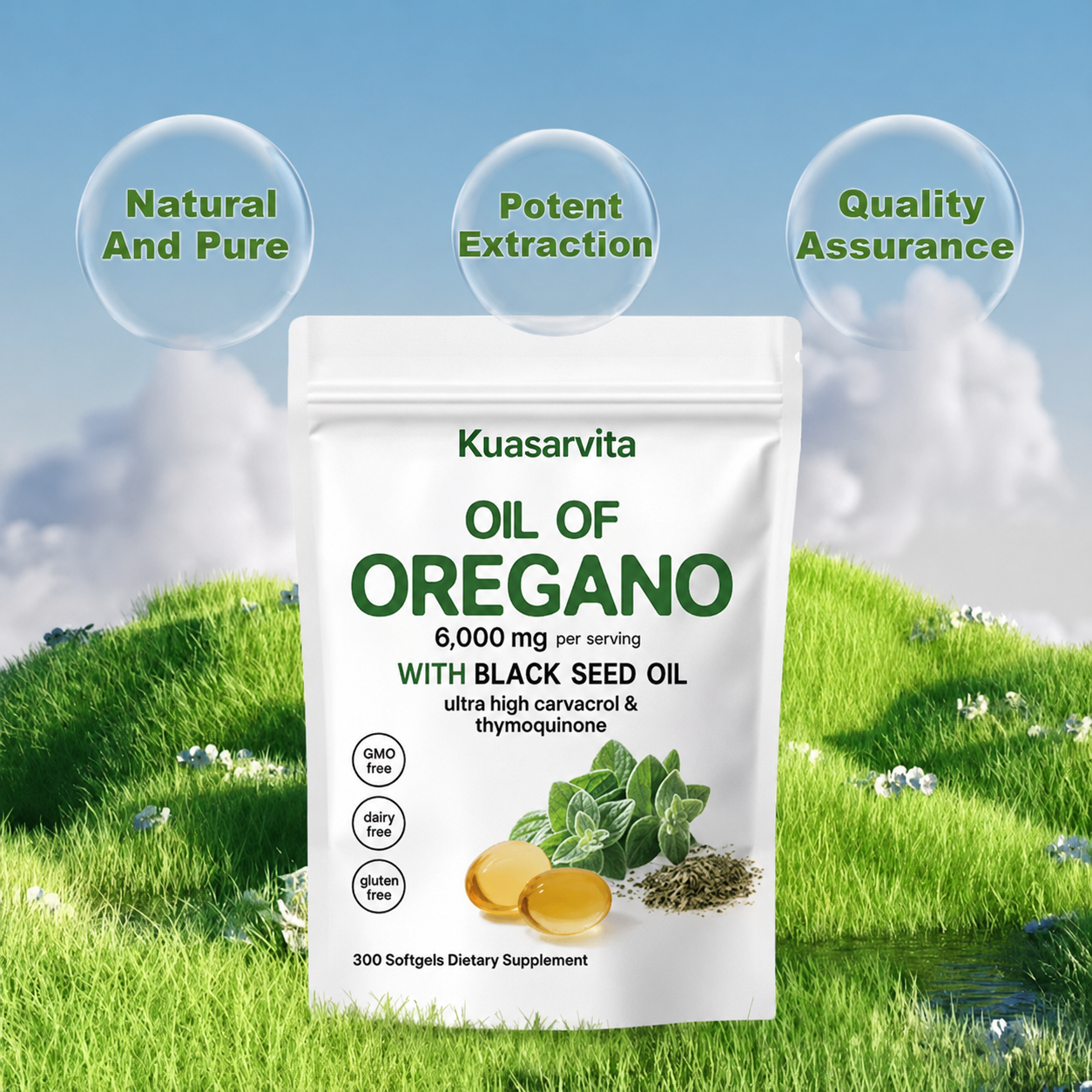 Oregano Oil & Black Seed Oil Softgels – 2-in-1 | Honson Global SOFTGELS