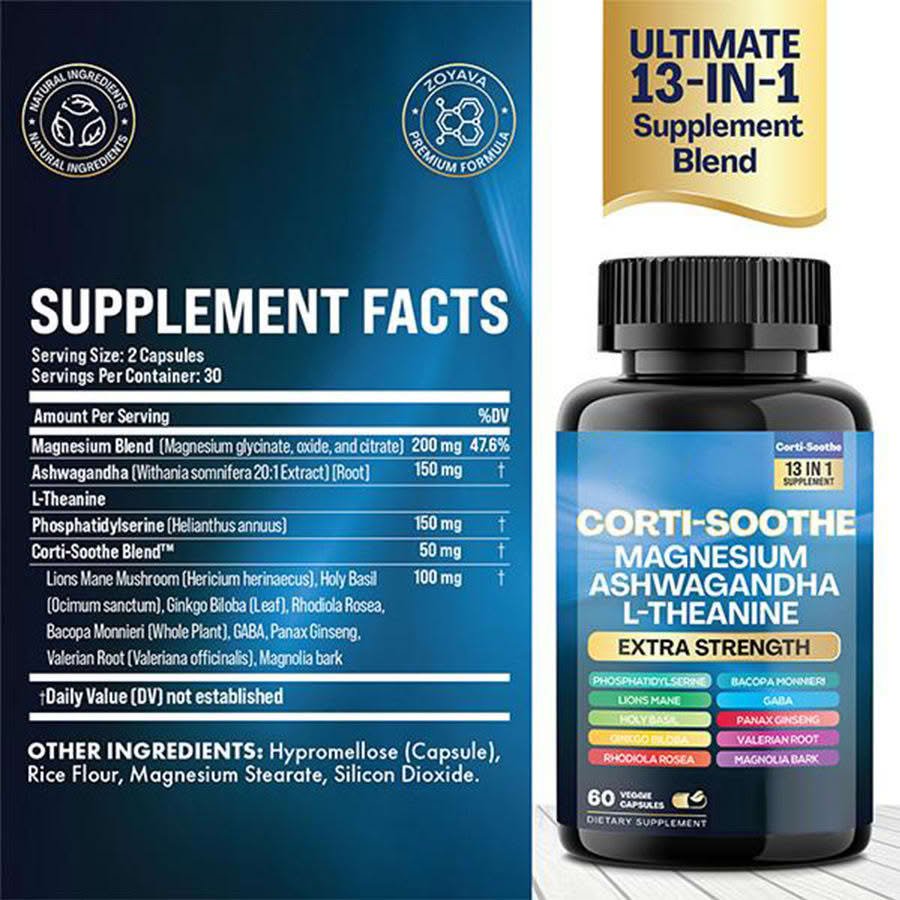 HonsonGlobal Wholesale Price OEM/Private Label In Stock Magnesium Complex 200mg 13 in 1 Vegan Triple Magnesium Glycinate Mala
