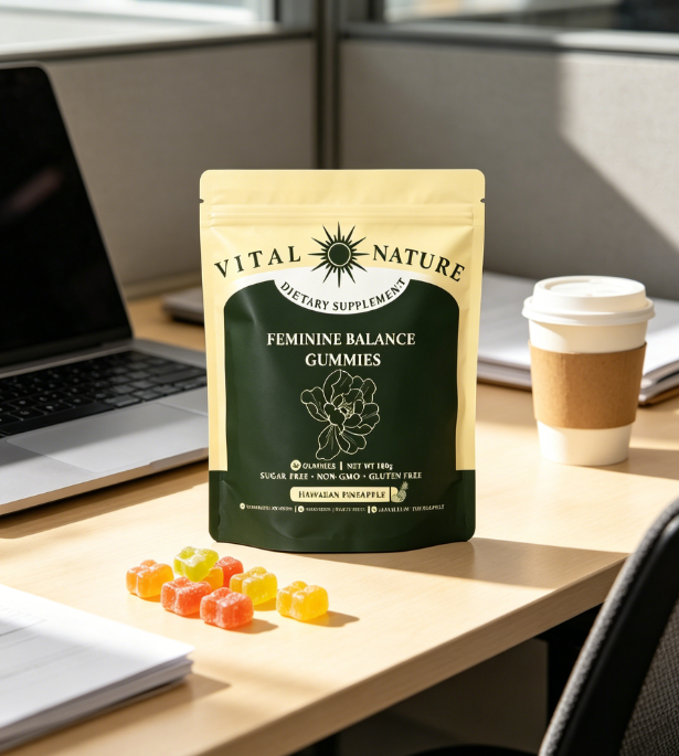 HonsonGlobal Wholesale Price OEM/Private Label Feminine Balance Gummies, Pineapple Flavor Vaginal Health & pH Balance Su