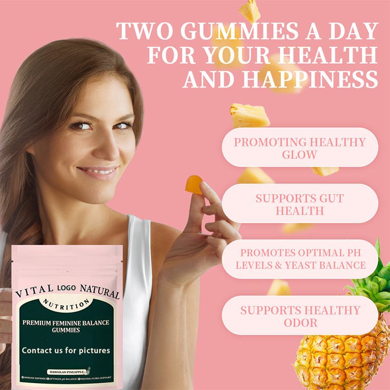HonsonGlobal Wholesale Price OEM/Private Label Ready to Ship Premium Feminine Balance Gummies Hot Sale Vegan Gluten-Free Hala
