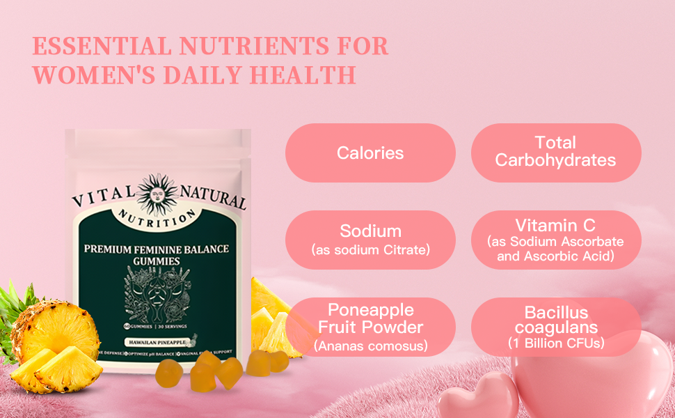 HonsonGlobal Wholesale Price OEM/Private Label Ready to Ship Premium Feminine Balance Gummy Female Probiotics Probiotics Gumm