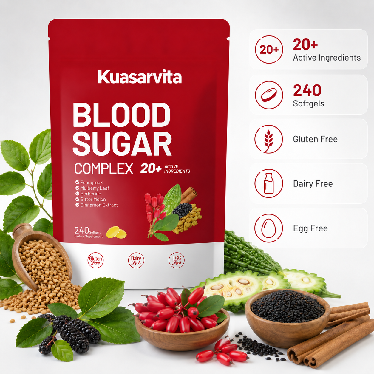 Blood Sugar Complex Softgels – 240 Count