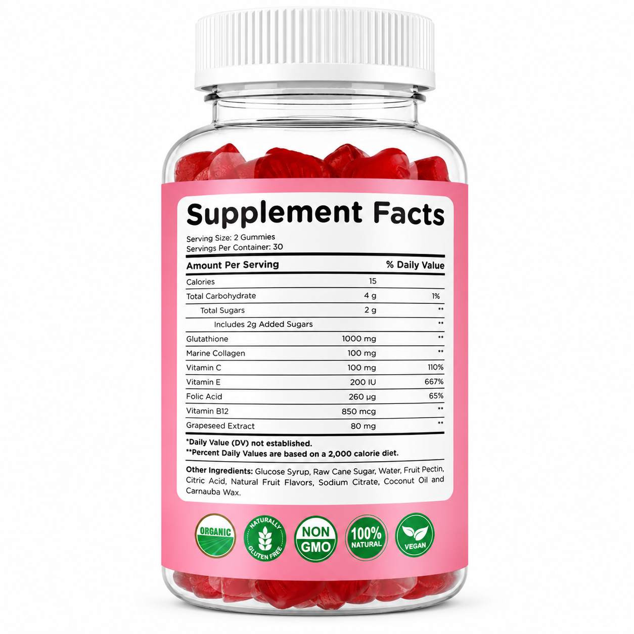 Glutathione Gummies – Skin Brightening & Hair Nail Support