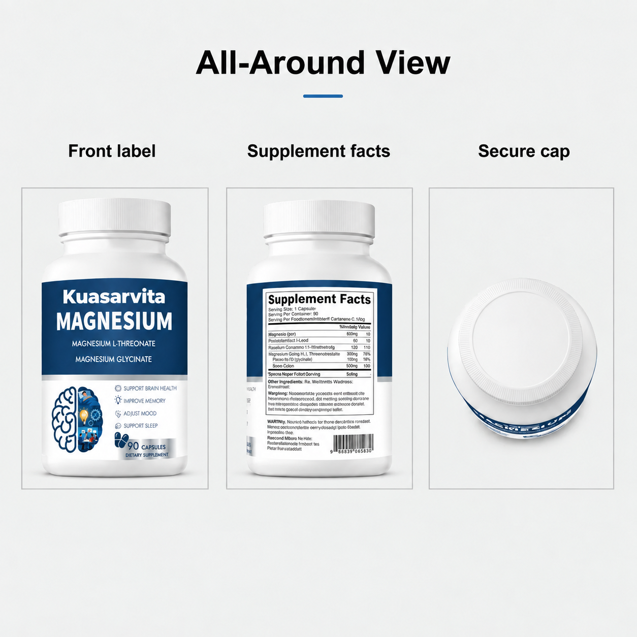 Custom Magnesium Glycinate 4X Complex Capsules – Brain & Sleep Support CAPSULES