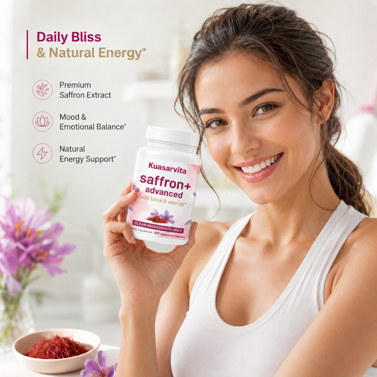 Saffron Advanced Vegetarian Capsules – Antioxidant & Energy Management