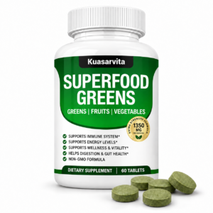 Superfood Greens Tablets, Gut Digestion & Immune Support Health Supplement