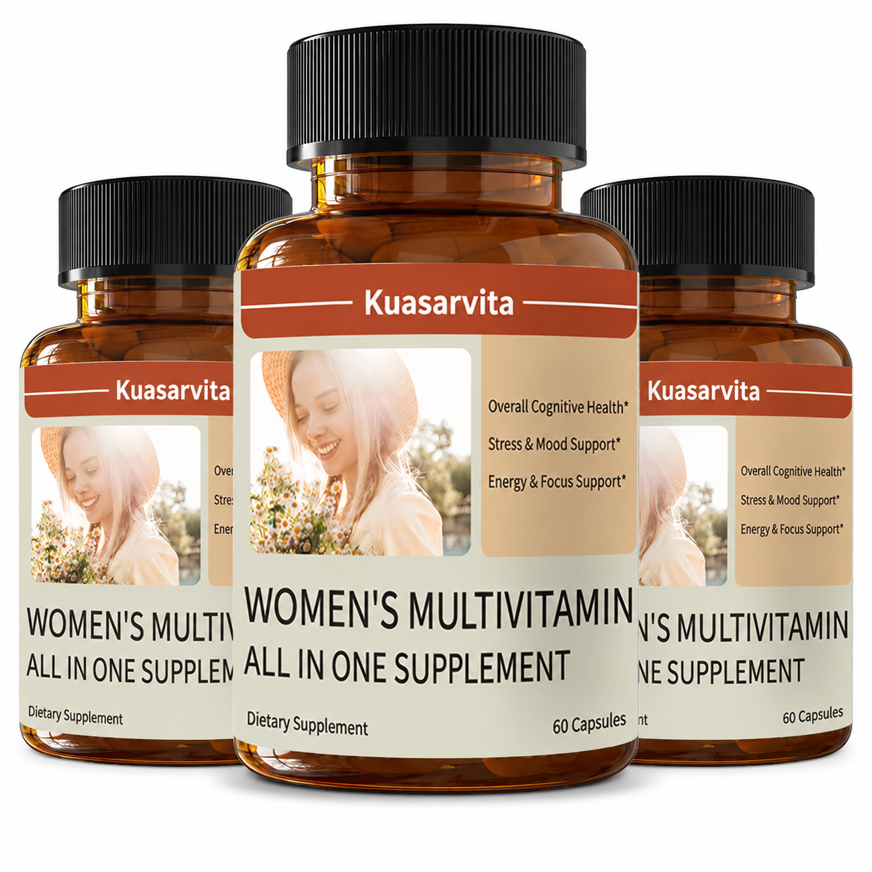 Women’s Multivitamin Capsules, All-in-One Vitamin Supplement for Female Hormone Health