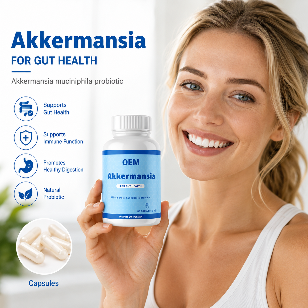Akkermansia Probiotic Capsules – 60 Count