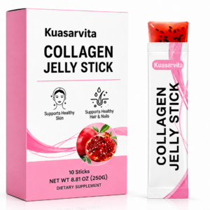 Collagen Jelly Sticks – Pomegranate Flavor, 10 Sticks, 250 g