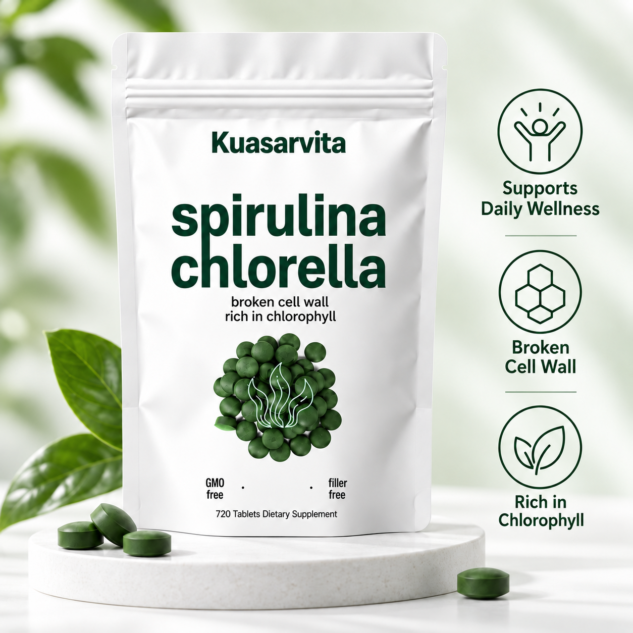 Spirulina & Chlorella Tablets