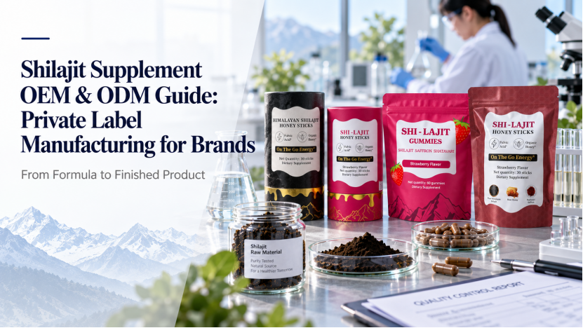 Shilajit supplement manufacturing: private label OEM ODM guide